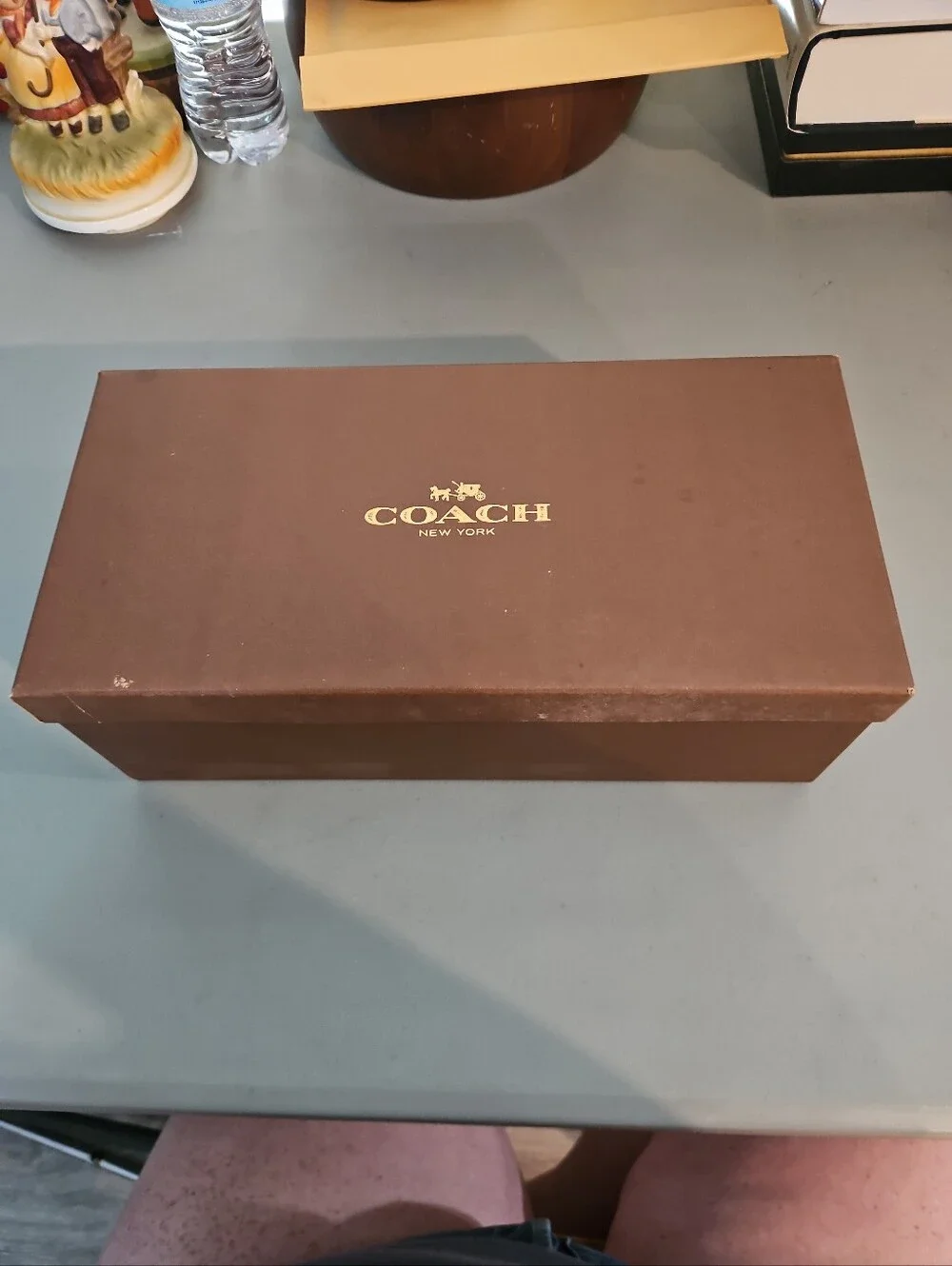 NIB Coach Clarkson Silver Natural Metallic T-Strap Flat Sandals Size 9.5 M NEW